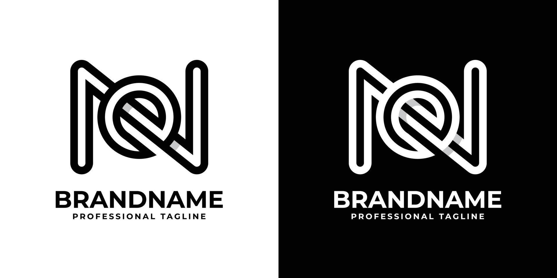 Simple Letter NE Monogram Logo, suitable for any business NE or EN initials. vector