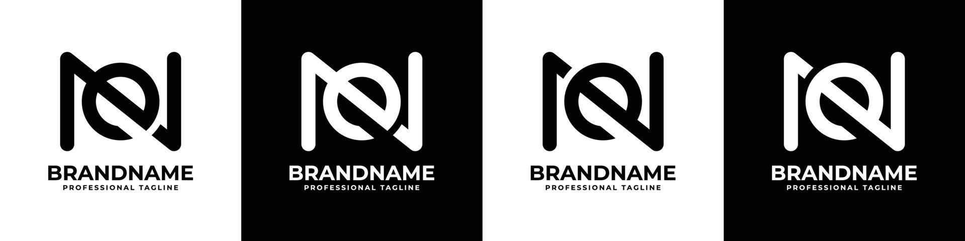 Simple Letter NE Monogram Logo, suitable for any business NE or EN initials. vector