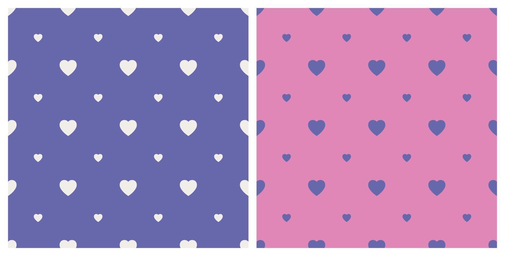 Seamless Background Pattern Big And Small Heart Shape vector
