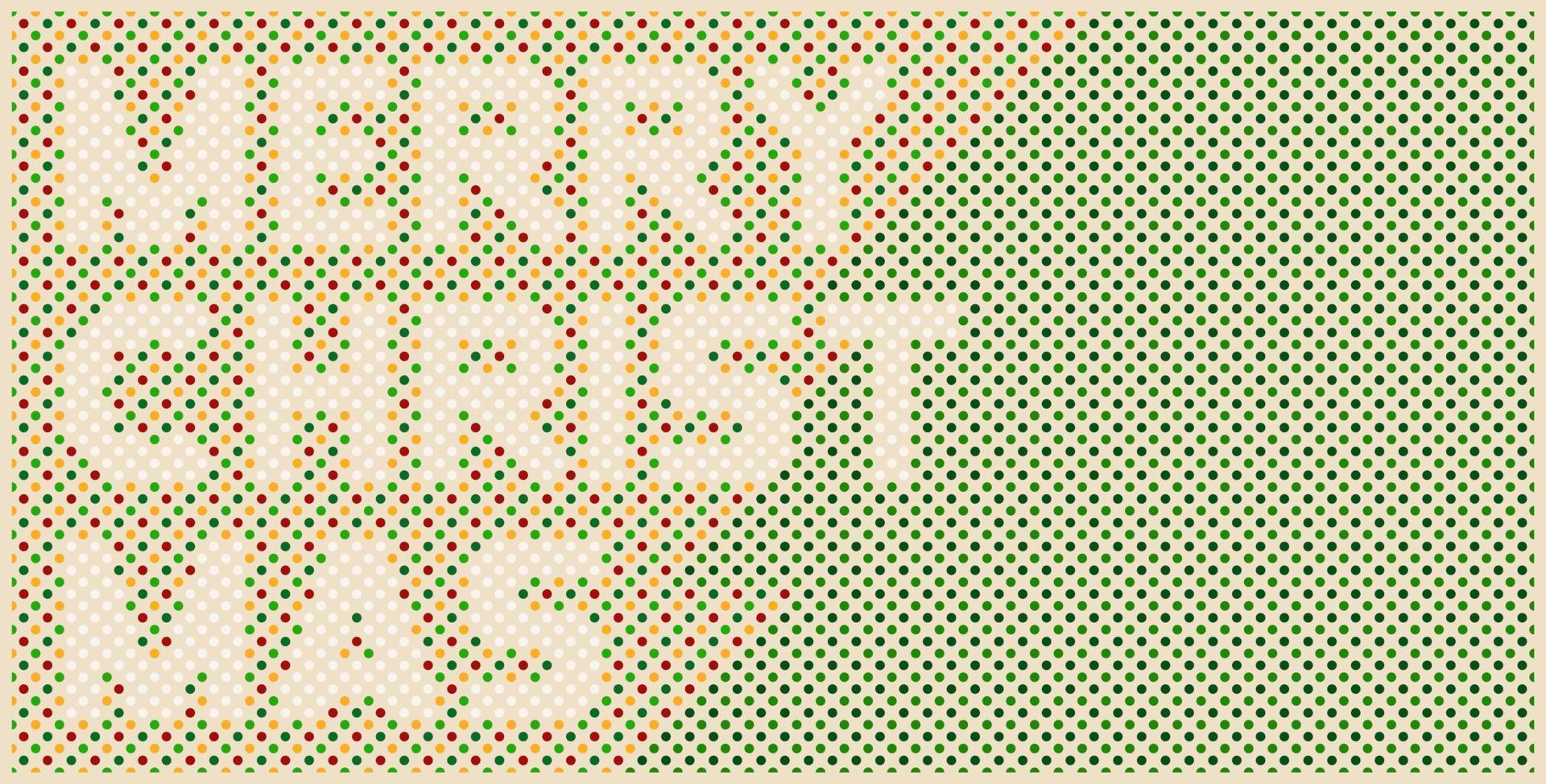 Merry Christmas Banner Polka Dot Style vector