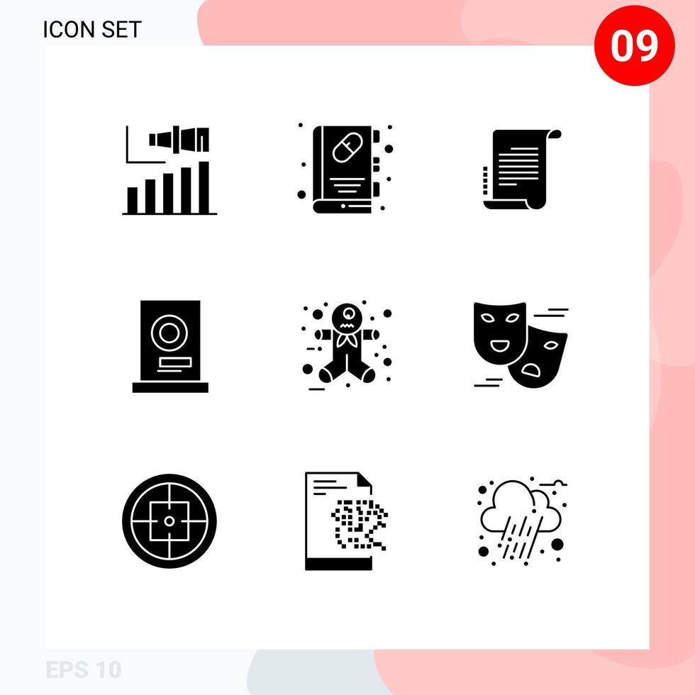 Stock Vector Icon Pack of 9 Line Signs and Symbols for ginger furniture medical book dryer screenplay Editable Vector Design Elements