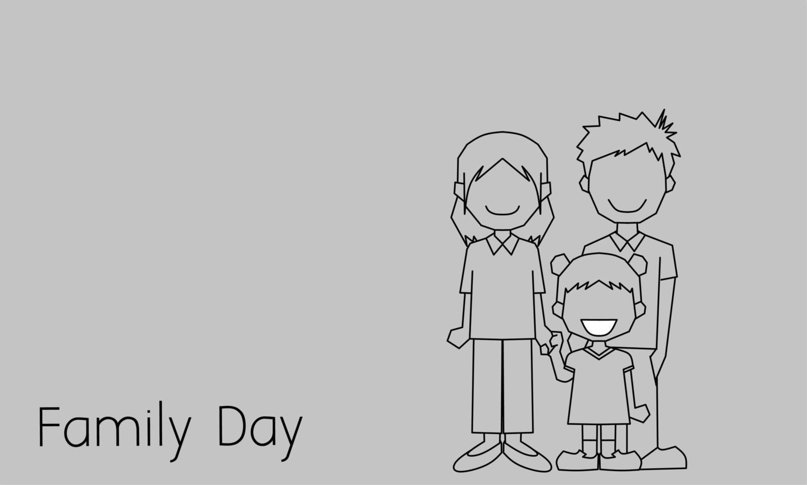 Family day illustration design with elegance concept vector