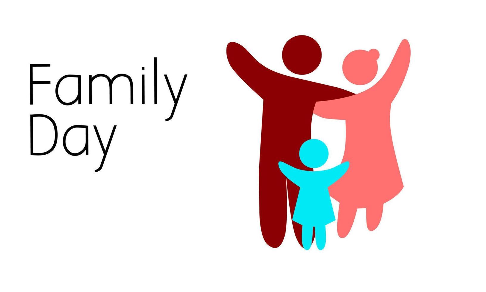 Family day illustration design with elegance concept vector