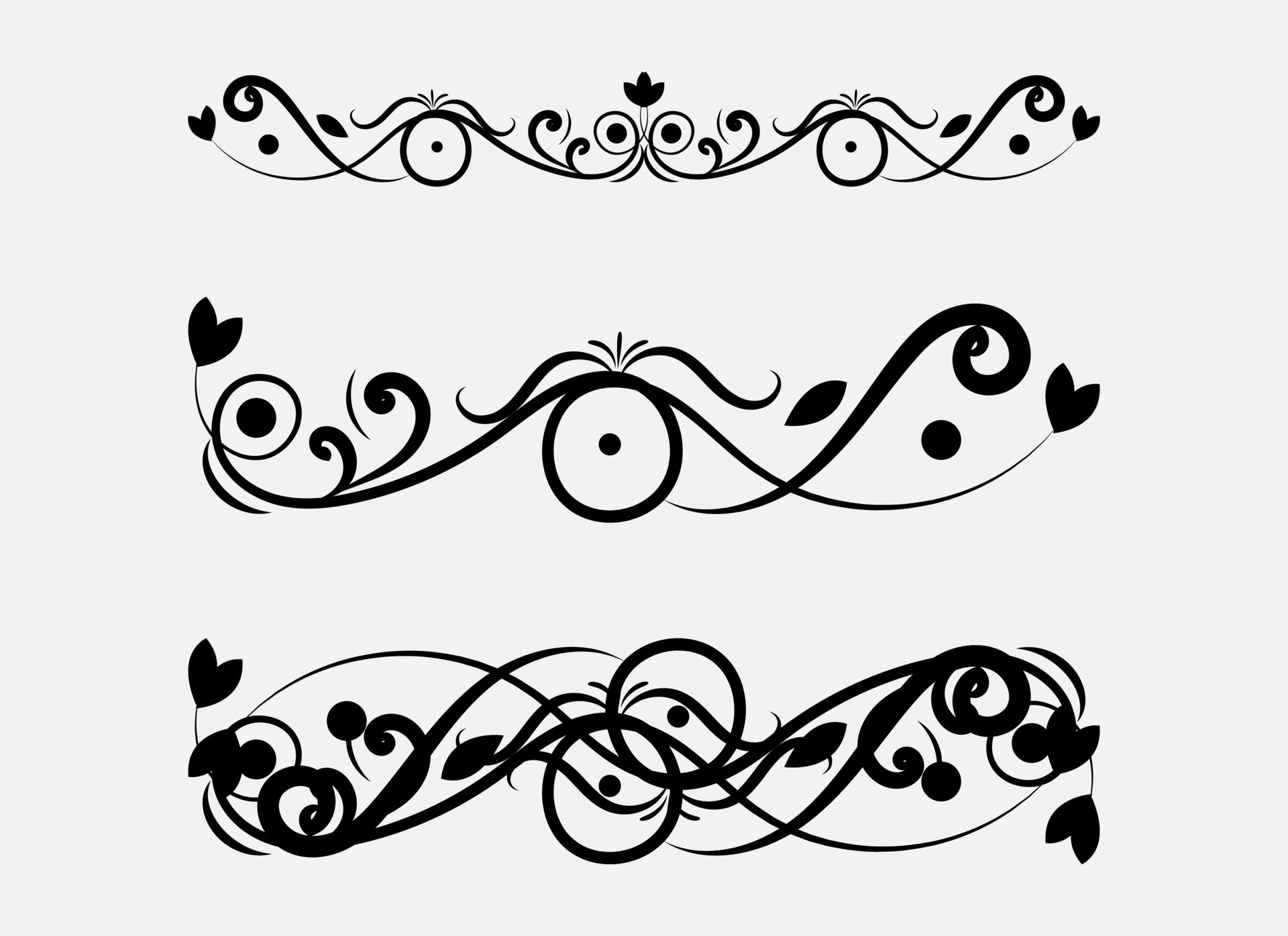 Vector vintage royal title border or text frame ornament elements ...