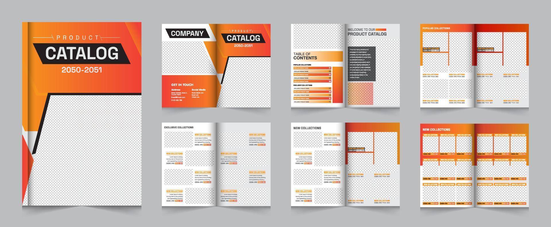 plantilla de diseño de catálogo de productos a4 multipropósito moderno, diseño de plantilla de folleto de producto minimalista vector