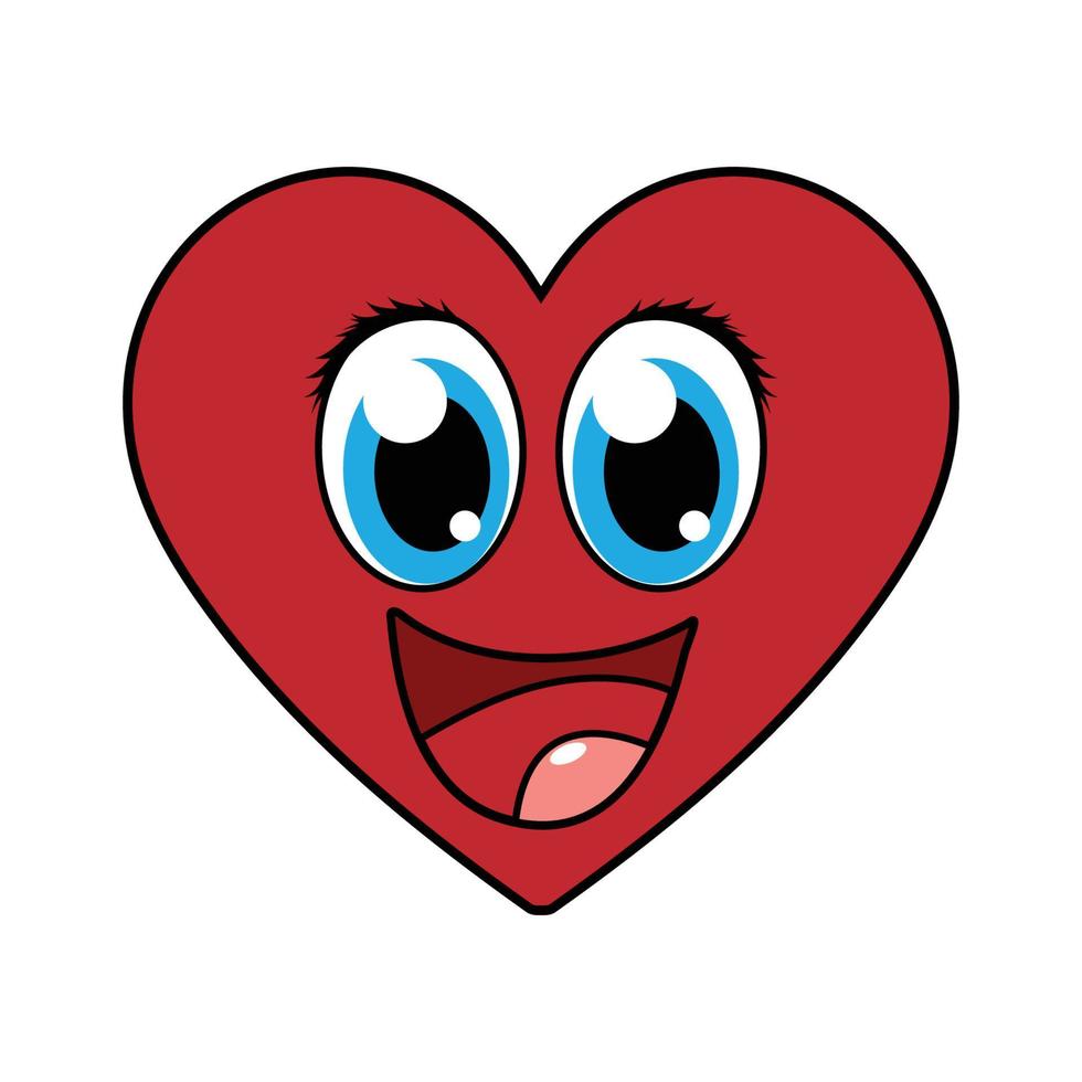 cute heart cartoon illustration graphic vector