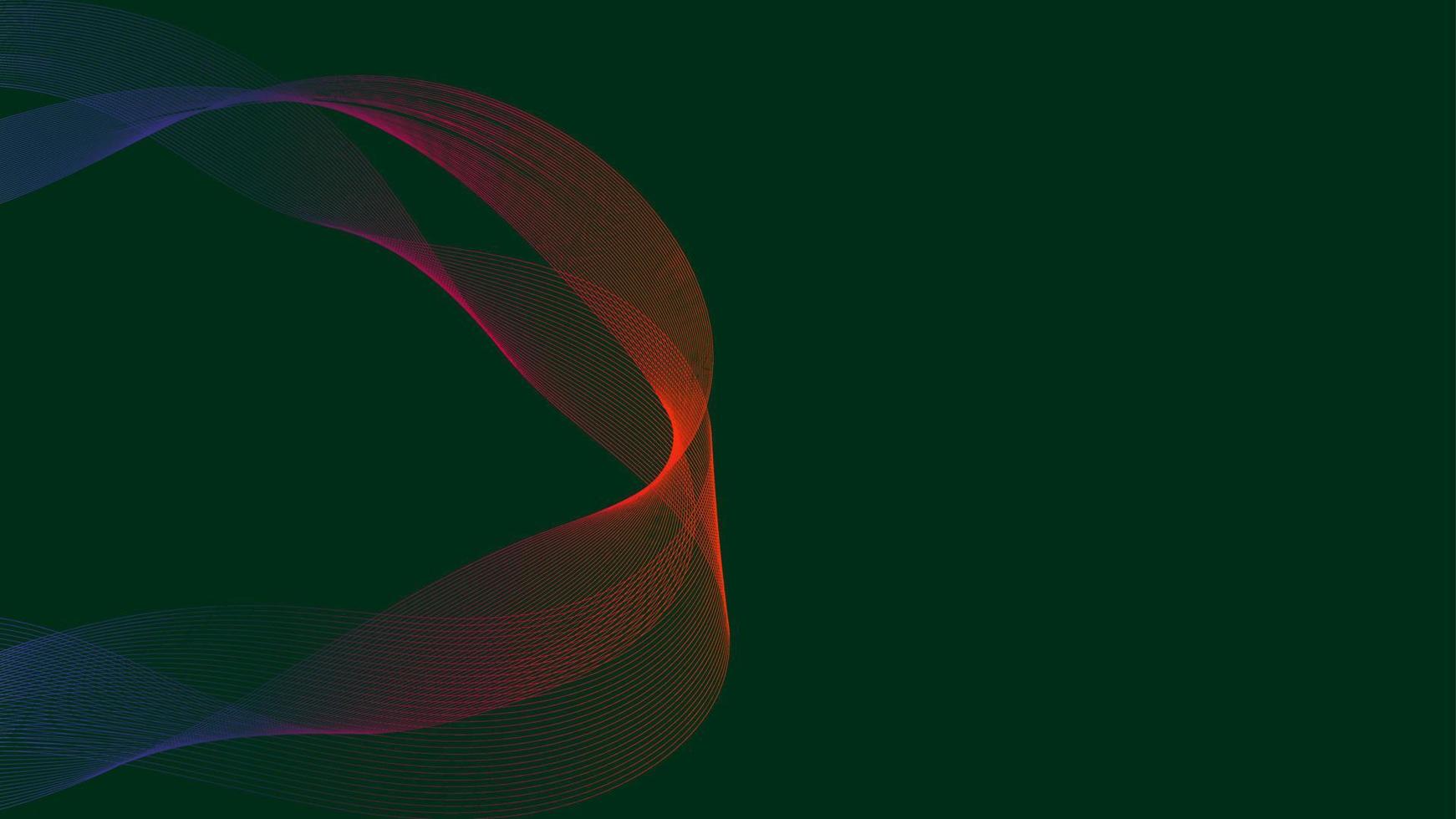 Abstract green flow line digital technology, smooth particle wave, big data techno, design concept background and wallpaper, vector eps