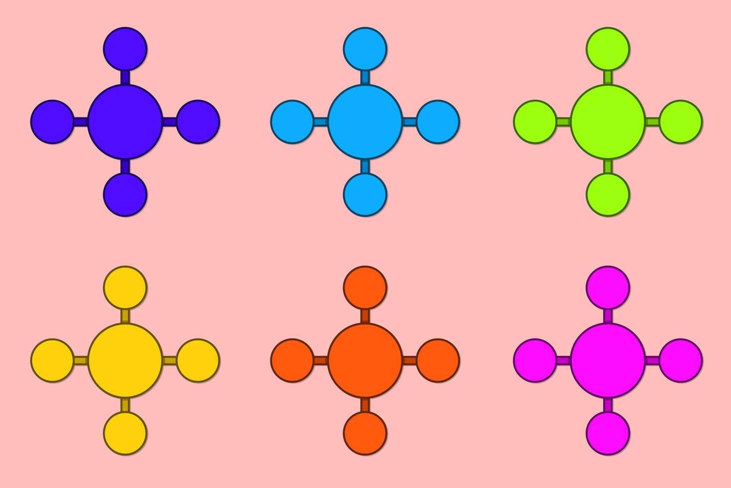 concepto de diseño de plantilla de diseño de vector de clip infográfico circular