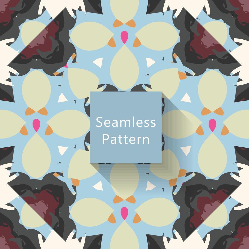 Modern geometric and textures illustration pattern. Creative collage with shapes. Seamless pattern. Fashionable template for design. vector