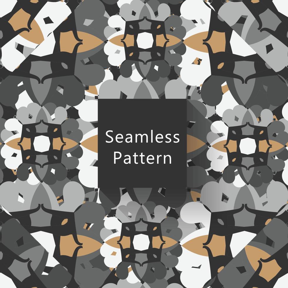 Modern geometric and textures illustration pattern. Creative collage with shapes. Seamless pattern. Fashionable template for design. vector