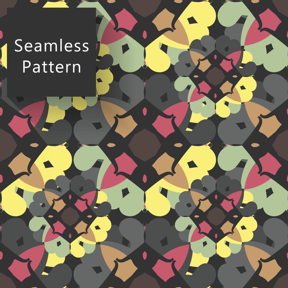 Modern geometric and textures illustration pattern. Creative collage with shapes. Seamless pattern. Fashionable template for design. vector