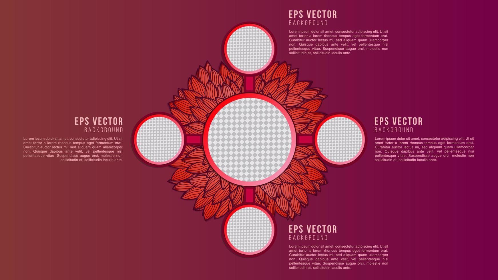 garabatos simples y editables pasos rojos abstractos ordenan el fondo del diagrama. elementos infográficos gráficos. ilustración vectorial vector