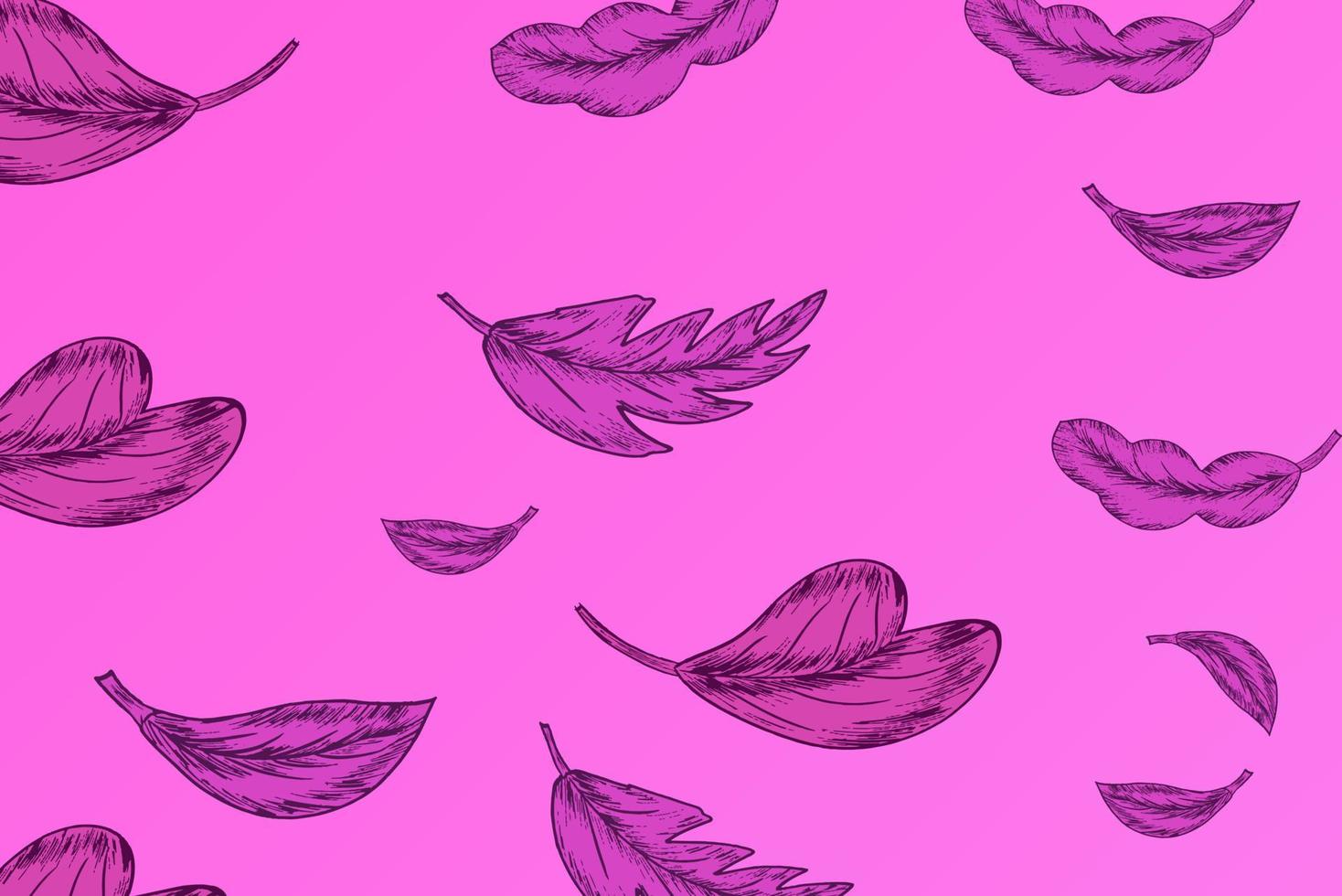 Autumn abstract foliage rose gold blush background with botanical motifs vector