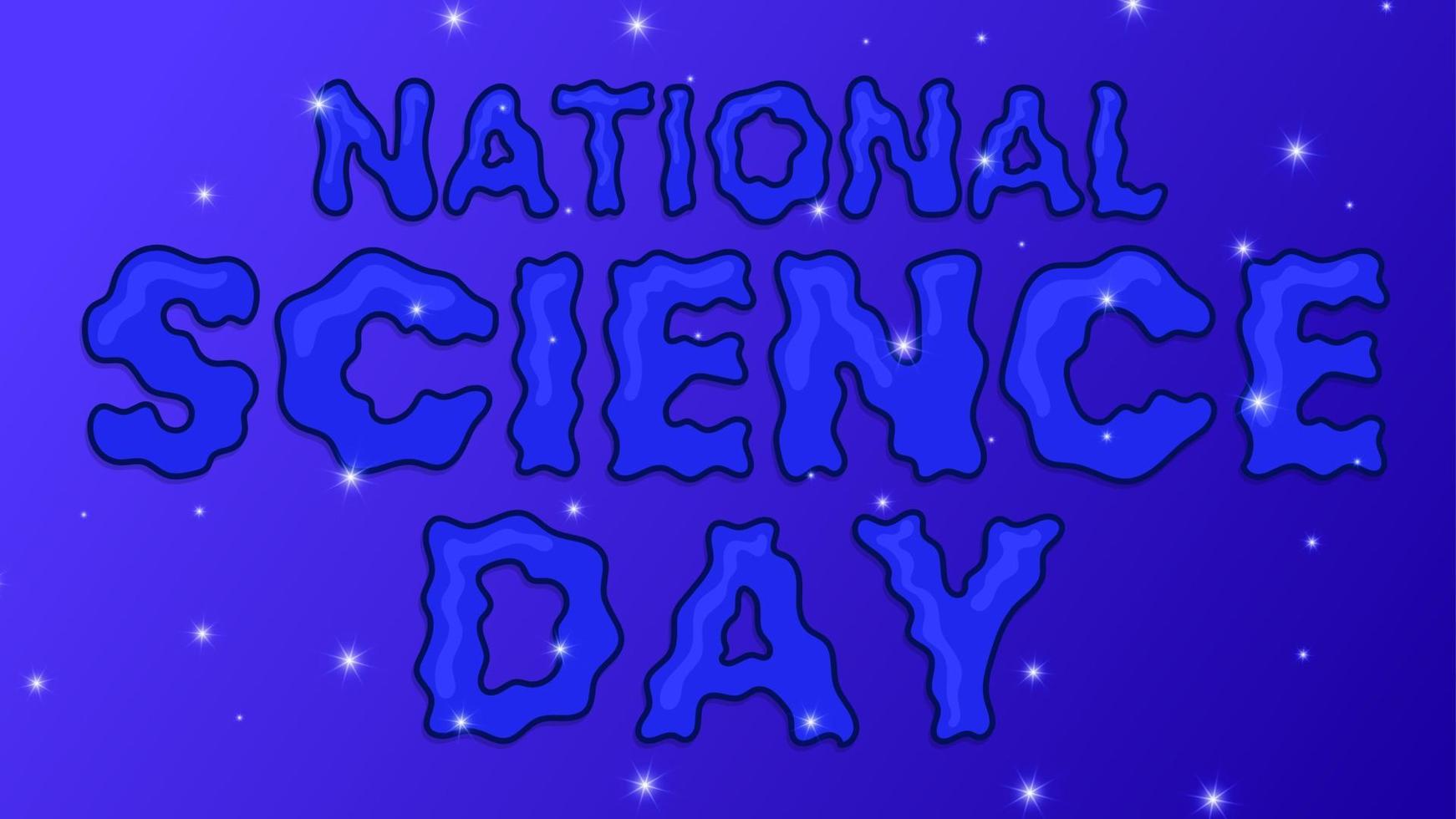 Blue gradient national science day vertical poster banner background vector