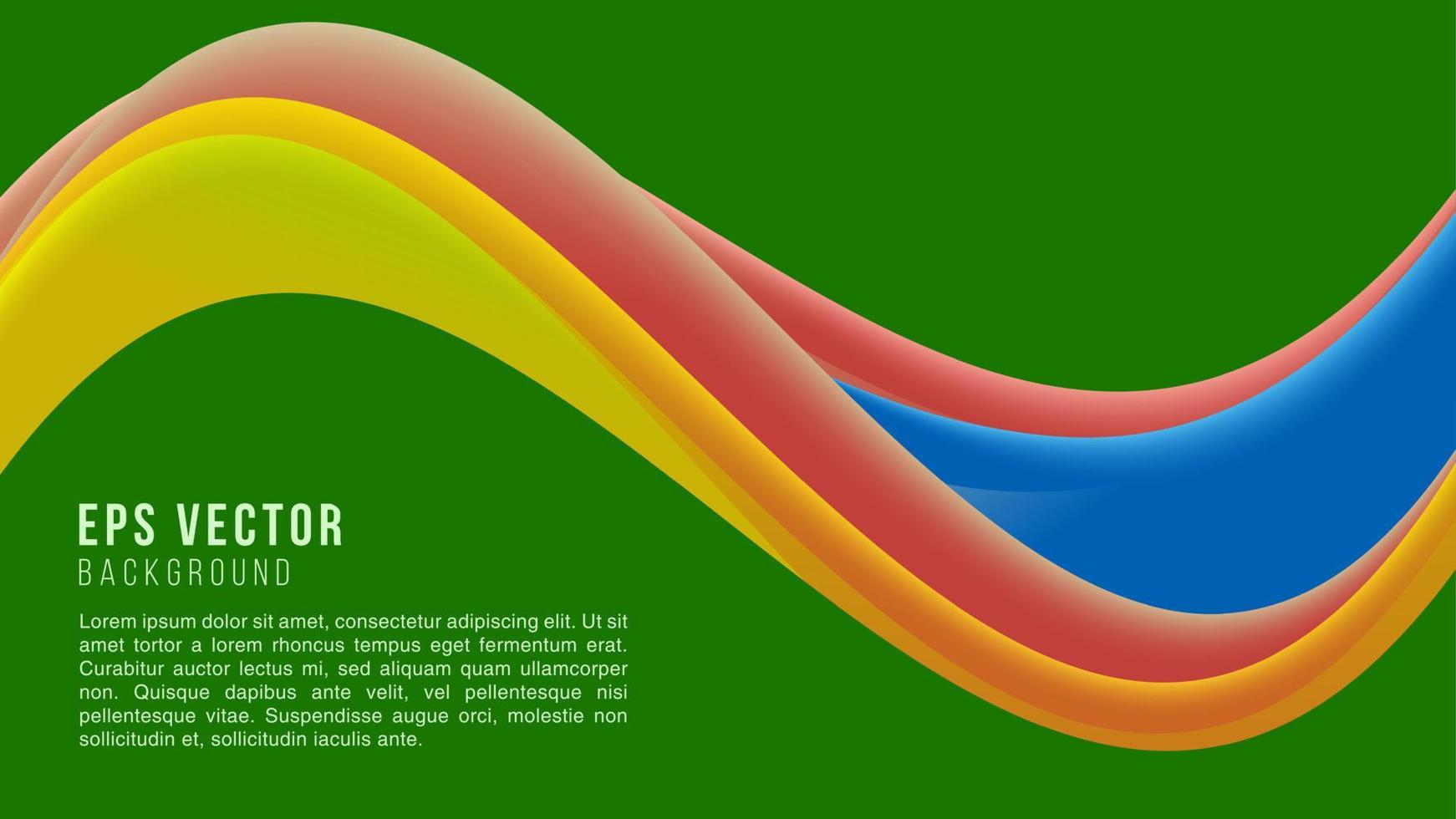 fondo geométrico verde colorido. composición de formas de degradado de moda. diseño de fondo fresco para carteles. ilustración vectorial vector