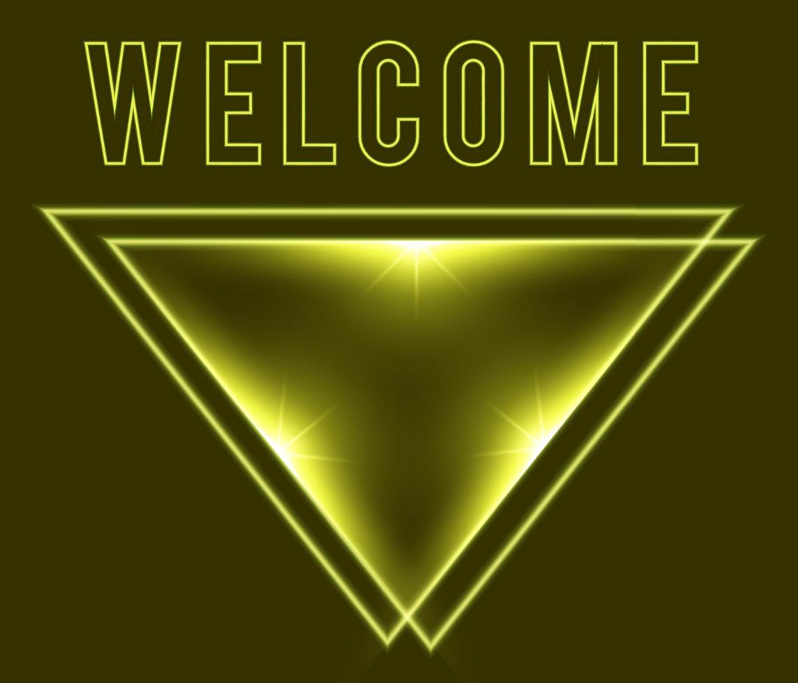 Welcome Neon Signs Style Text Vector With Arrow