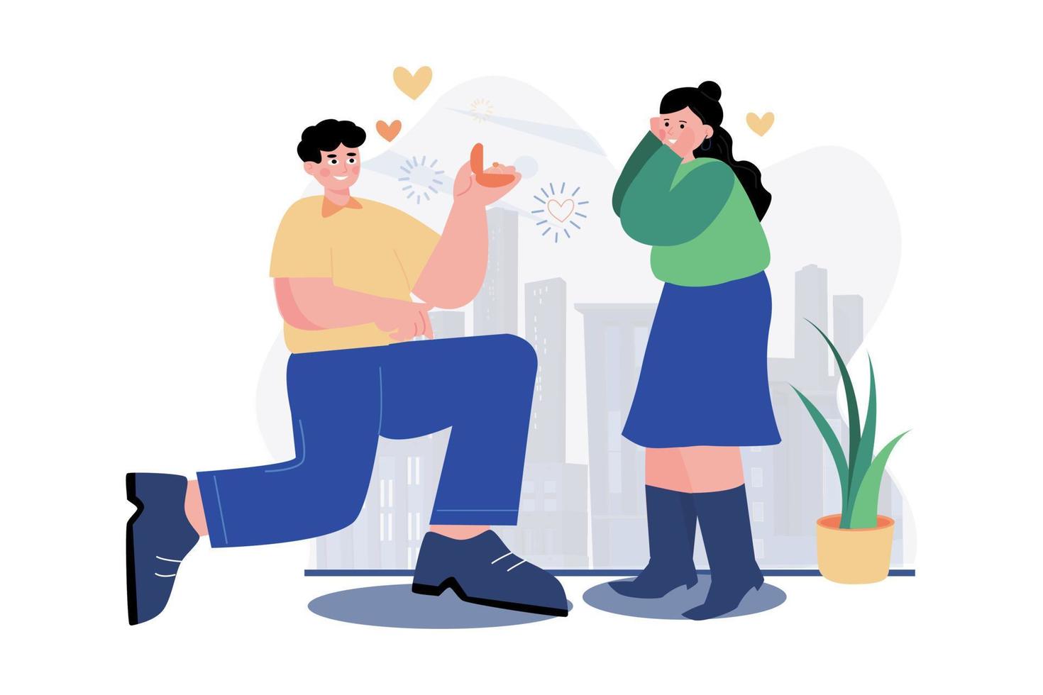 Valentines Day Illustration concept on white background vector
