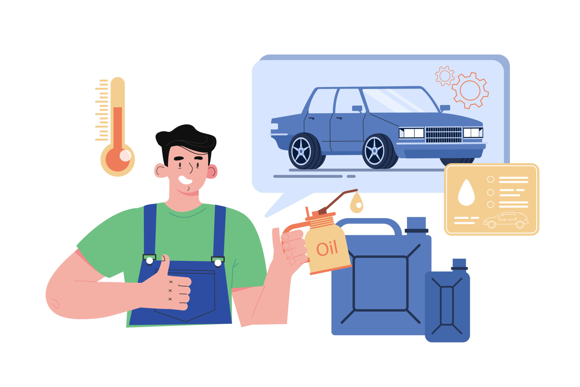 Oil Change and Lube Illustration concept on white background 16269585