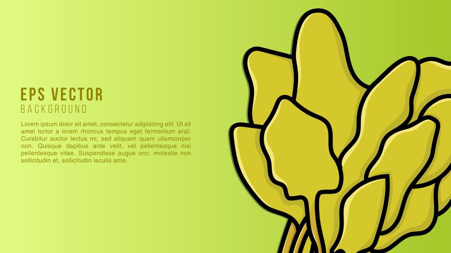 Bright template for design. Set of yellow fruits and vegetables on yellow background vector