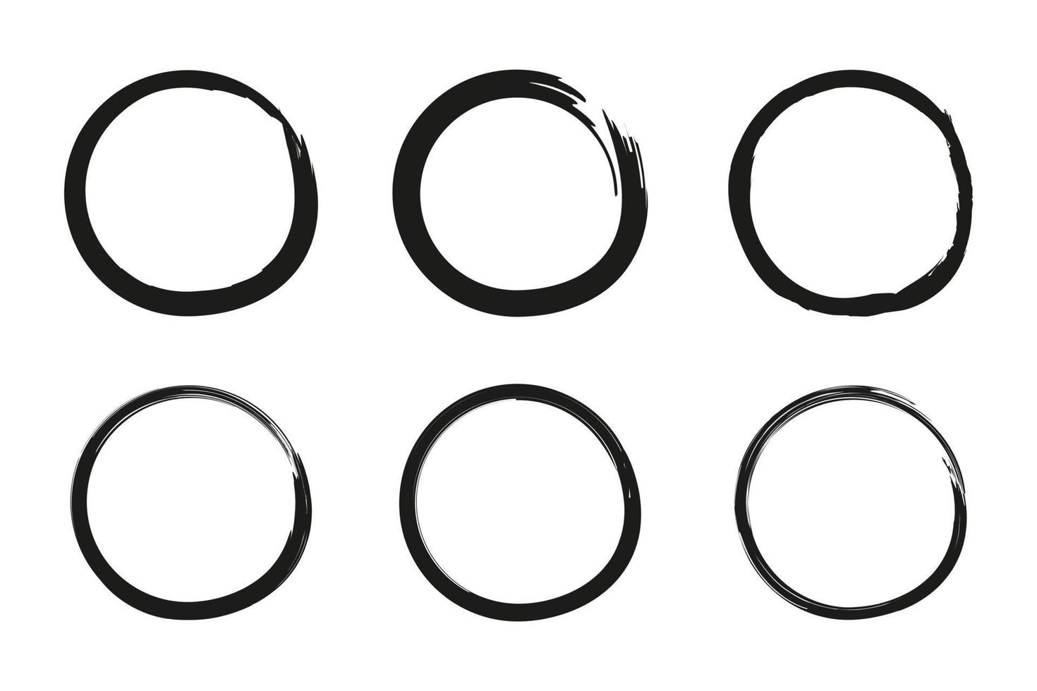 Round Brushes 3 vector