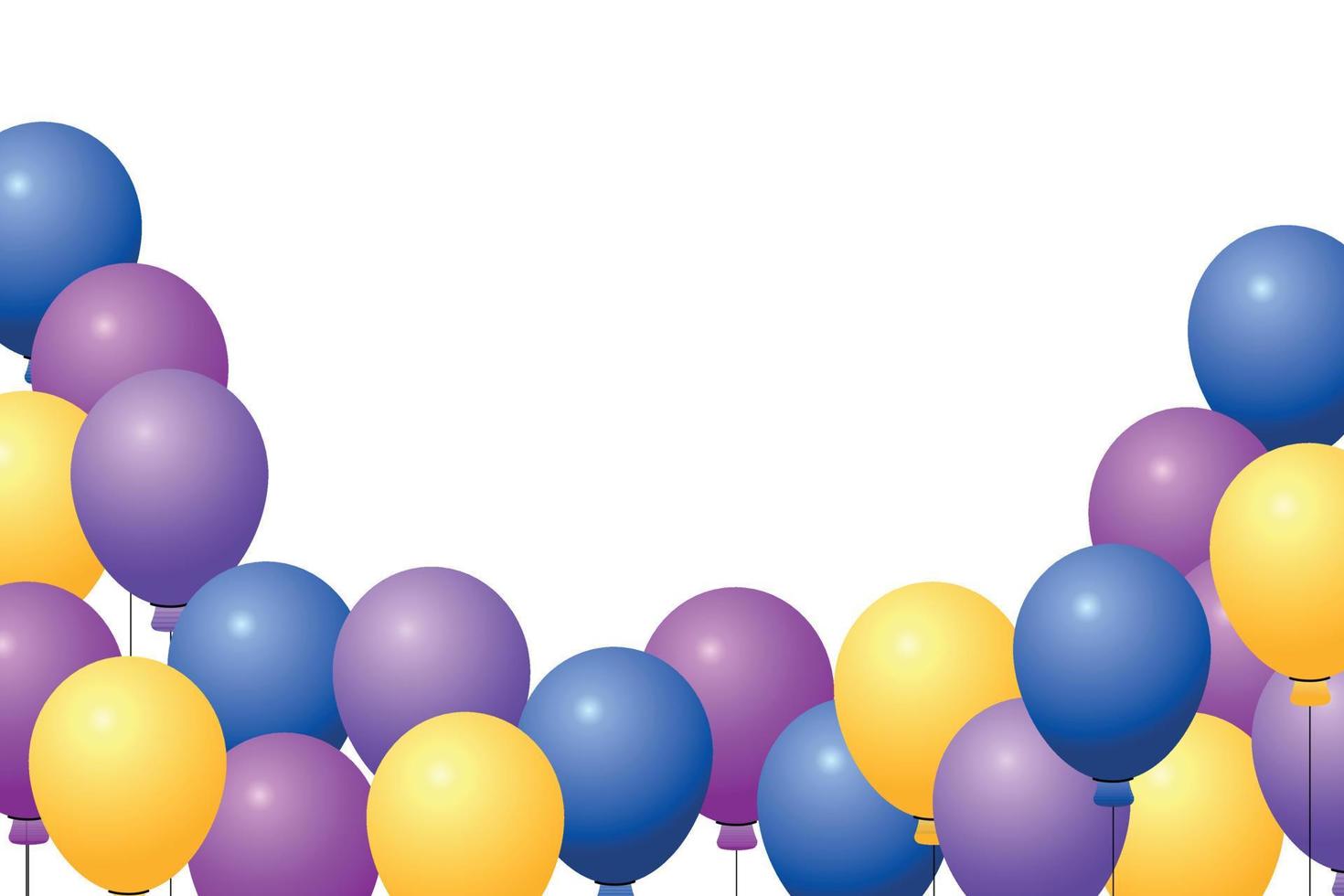 fondo de globos de cumpleaños vector