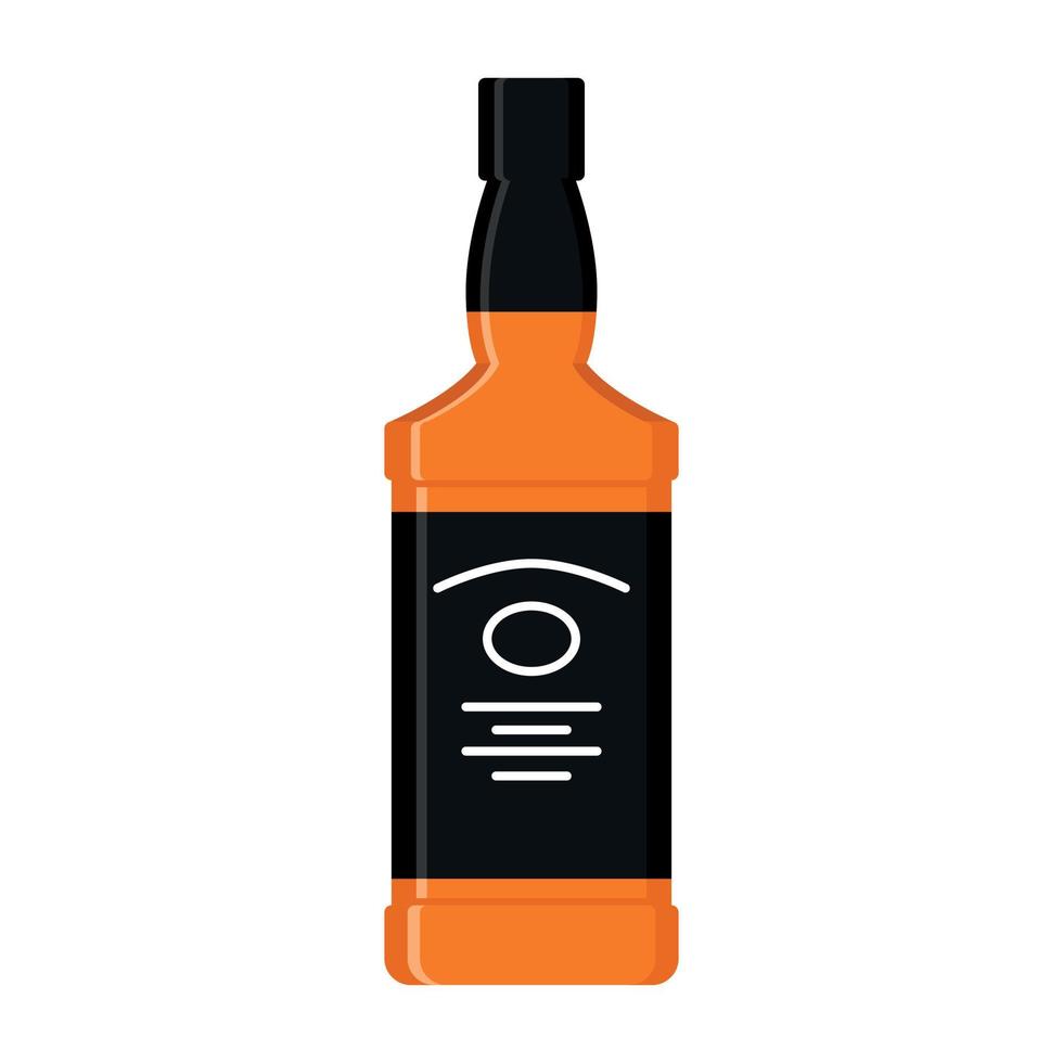 botella de bebida de whisky vector