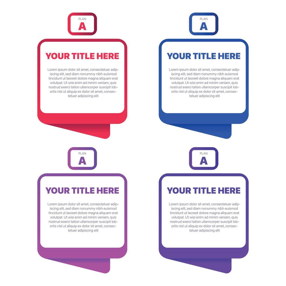 Infographic Message Banners 2 vector