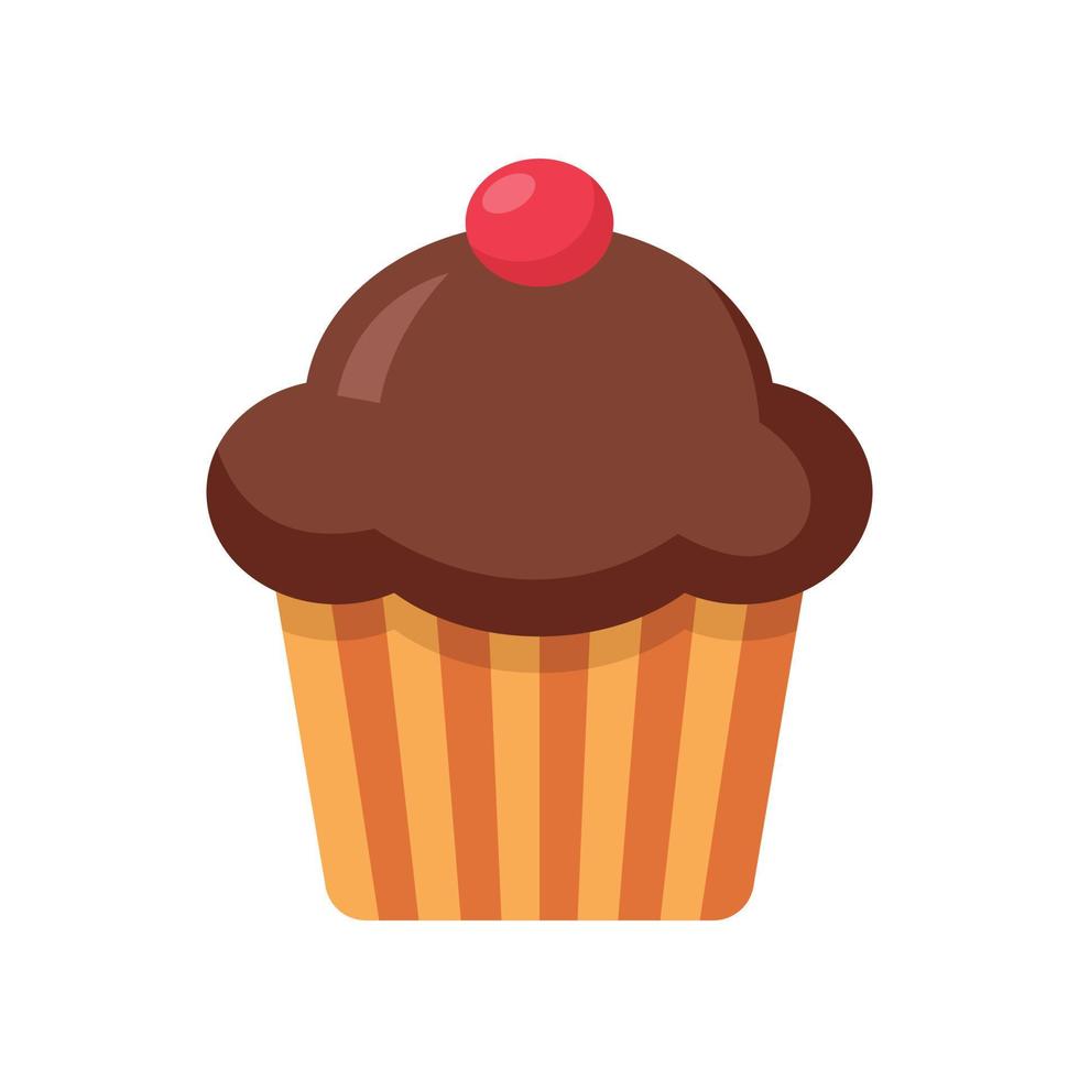 Muffin Cake Flat Style vector