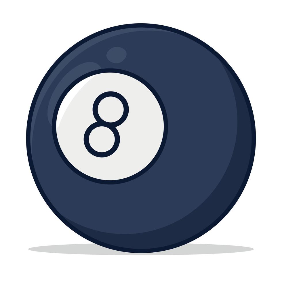 Eight Ball Cartoon Style vector