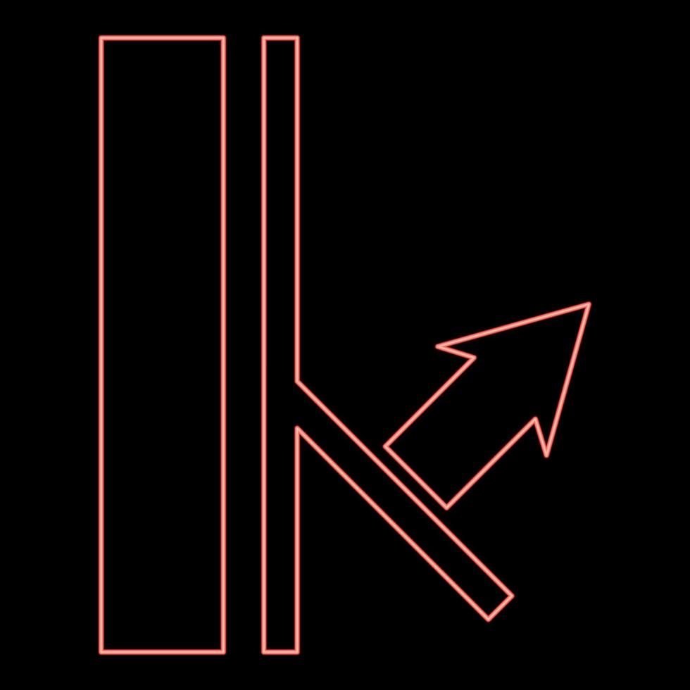 Neon removed moistened Designation on the wallpaper symbol icon black color vector illustration flat style image red color vector illustration image flat style