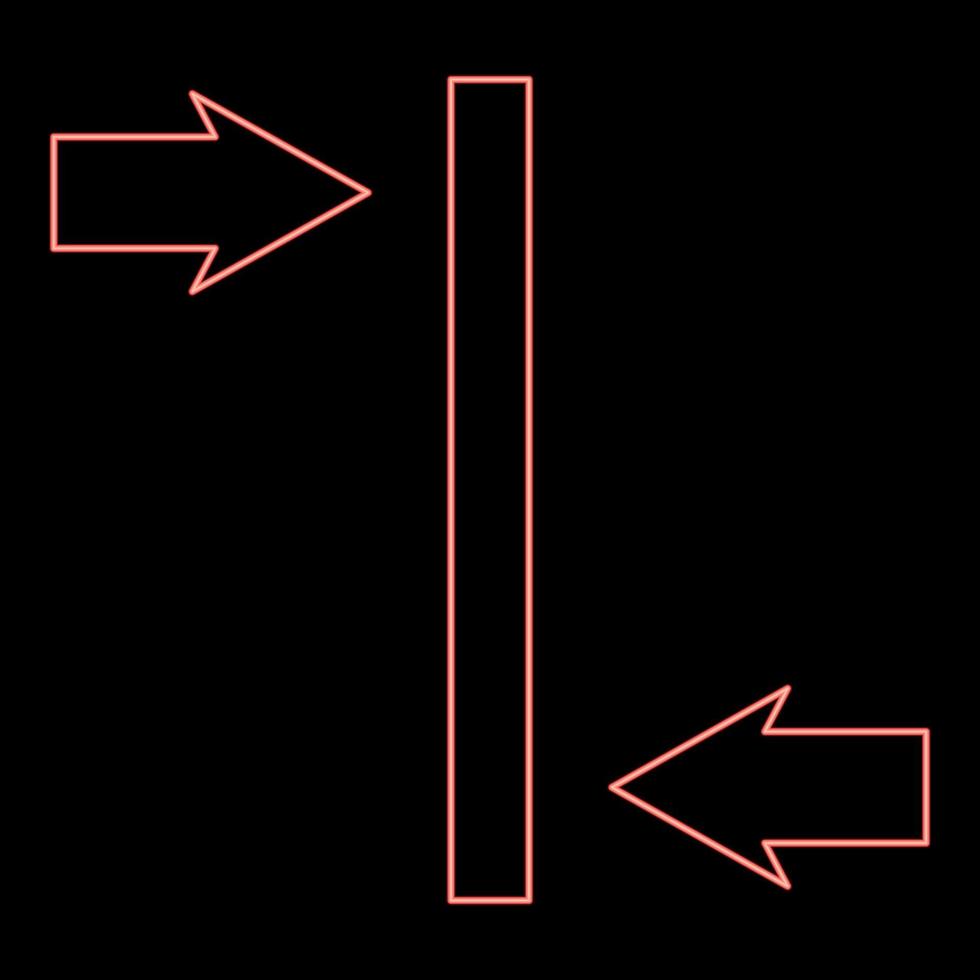 Neon offset image pattern Designation on the wallpaper symbol icon black color vector illustration flat style image red color vector illustration image flat style