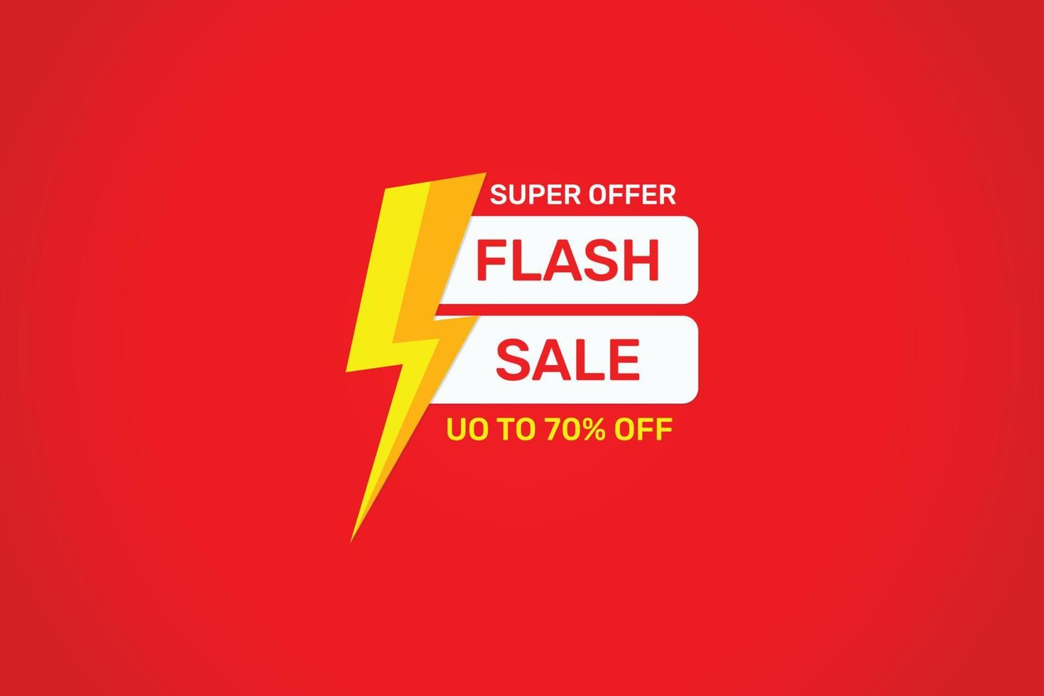 Special offer flash sale banner discount up to 70 percent off premium design vector