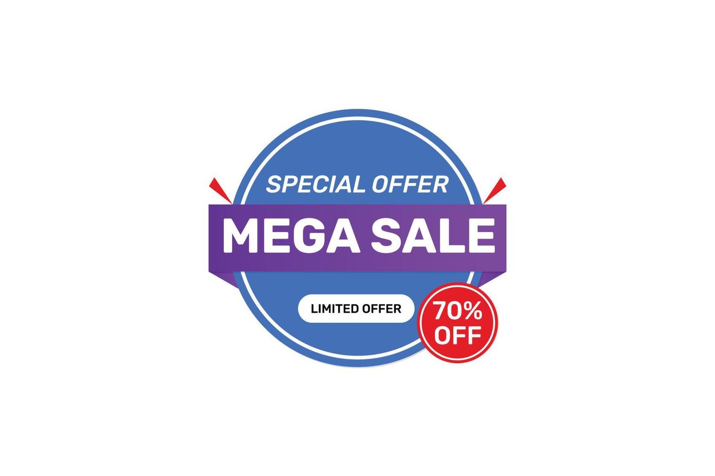 oferta especial diseño de promoción de mega venta vector