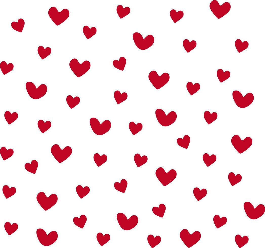 A set of red hearts on a white background vector