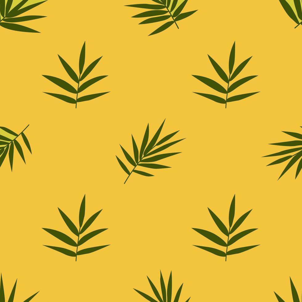 A seamless pattern with bamboo leaves vector