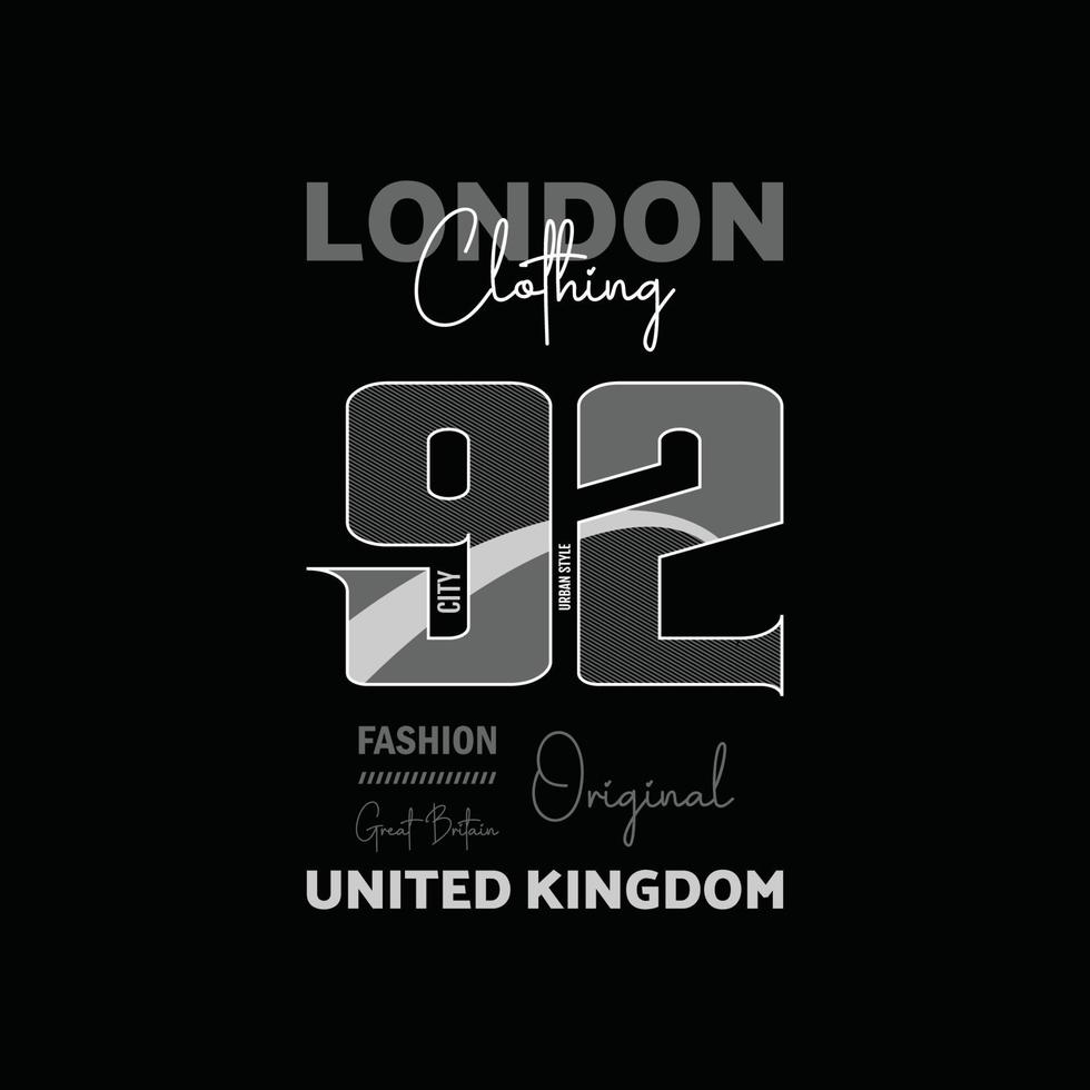 London clothing fashion original great urban typography design vector