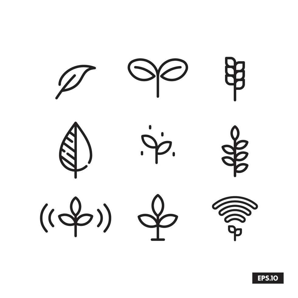 Leaf Logo Icon. Leaf Symbols Vector Template