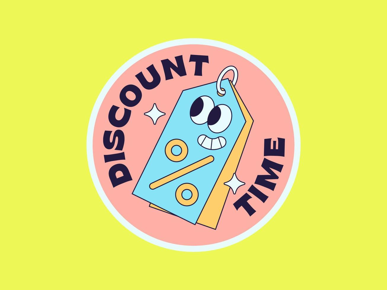 Discount time. Flash Sale. Stylish Discount Banner with yellow background vector
