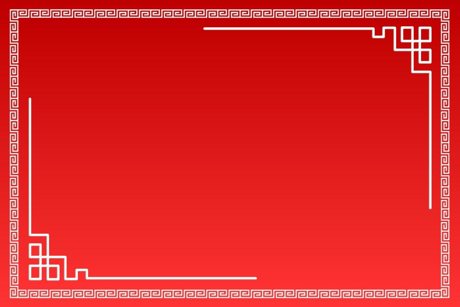 Chinese pattern border or Chinese vintage frame. Red abstract background. wallpaper for festival. vector illustration