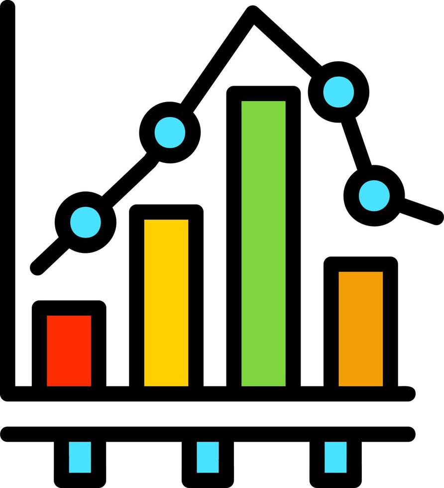 Bar Chart Vector Icon Design