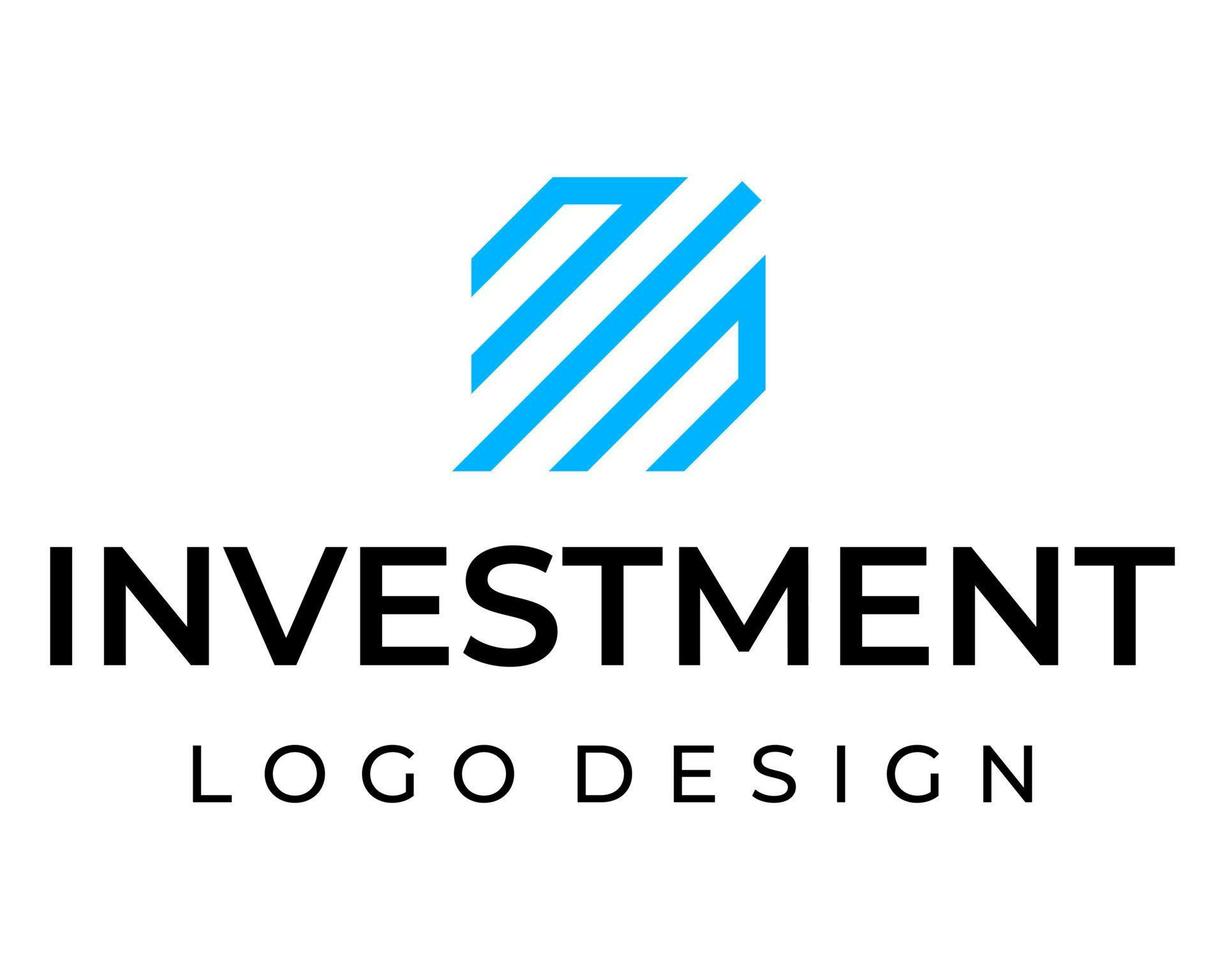 Simple shape investment business logo design. vector