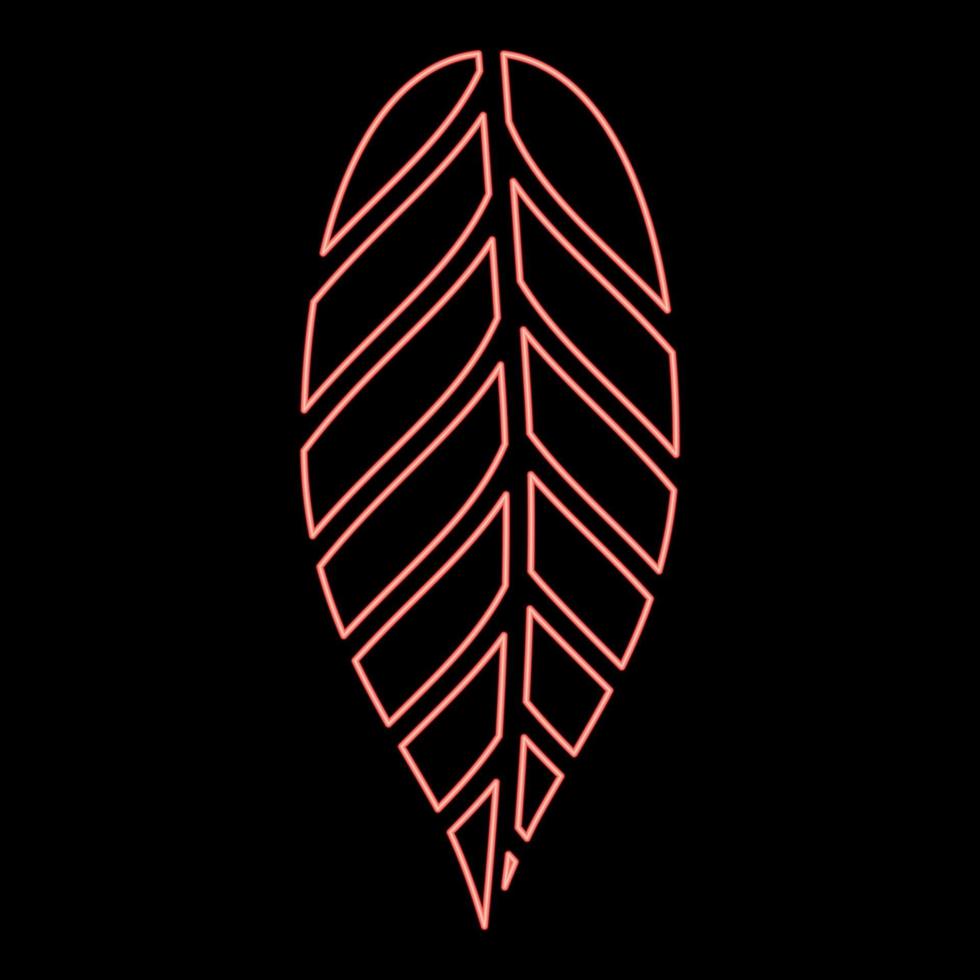 Neon leaf cacao bob icon black color vector illustration flat style image red color vector illustration image flat style