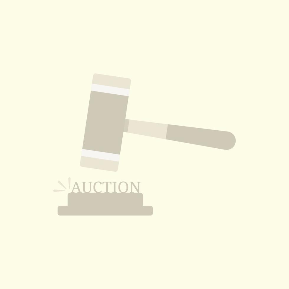 Auction logo. Hammer Illustration. vector