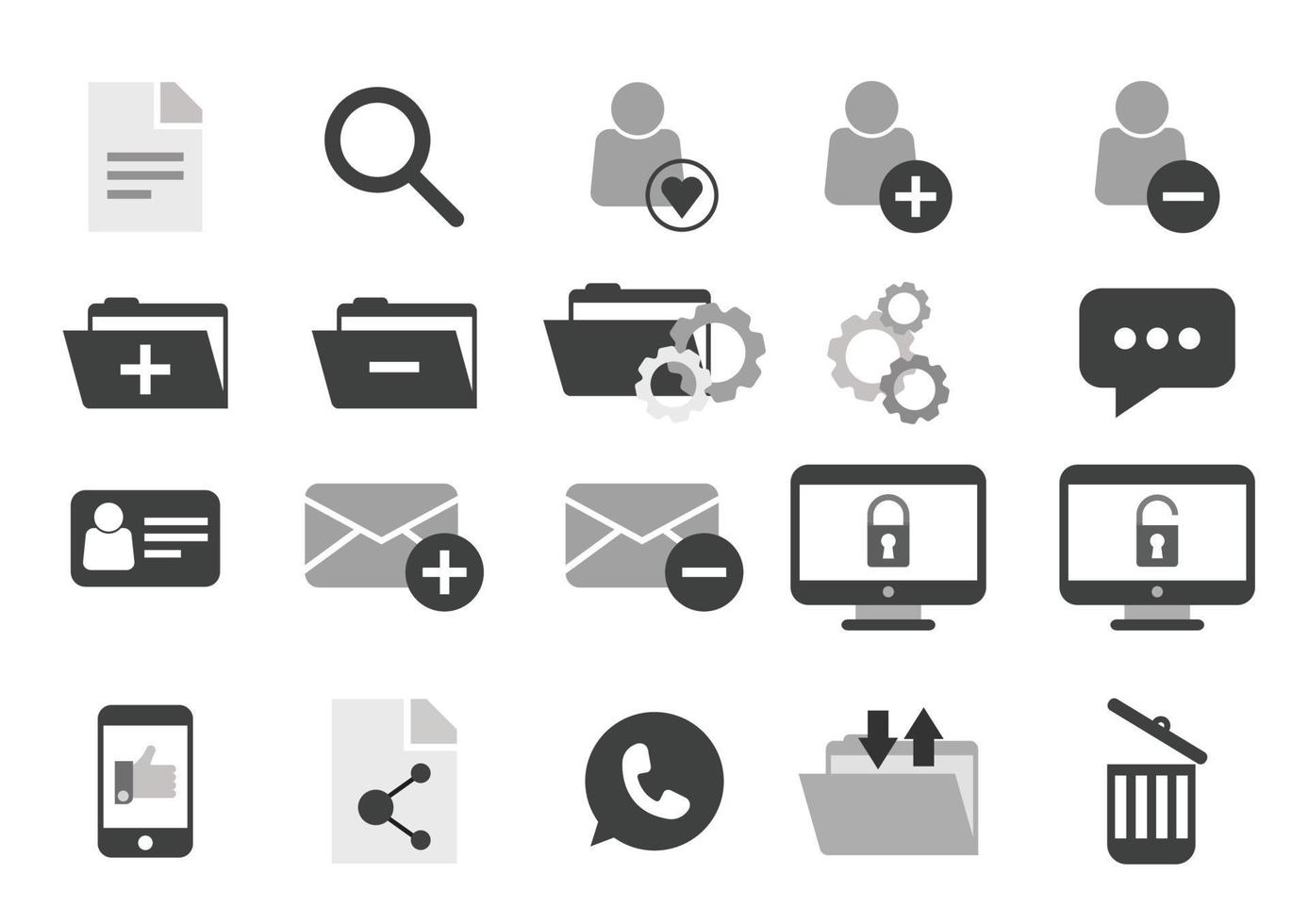 social media elements icon flat icon vector