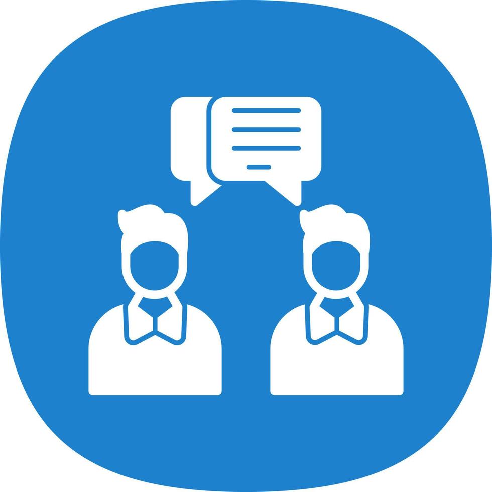 Face to Face Talk Vector Icon Design