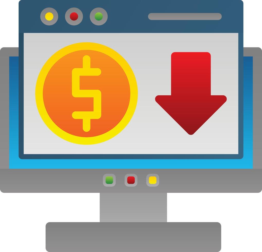 Online Income Vector Icon Design