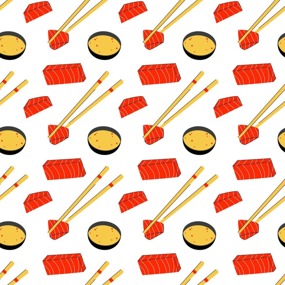 ilustración de vector brillante de comida asiática. menú japonés, platos asiáticos para menús y restaurantes.