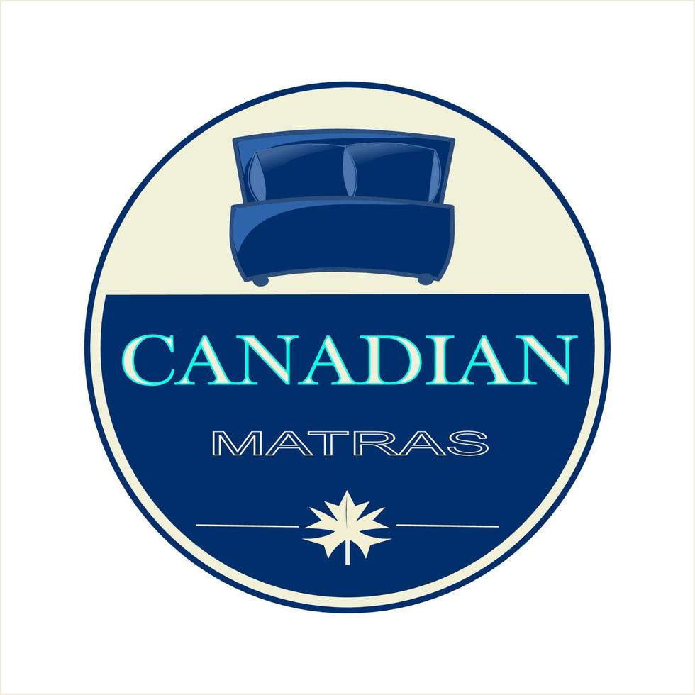 vintage style mattress logo vector