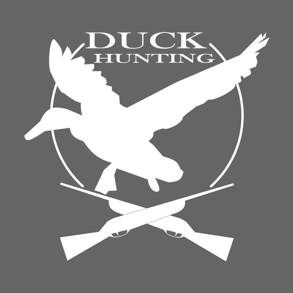 duck hunting logo with duck image vector