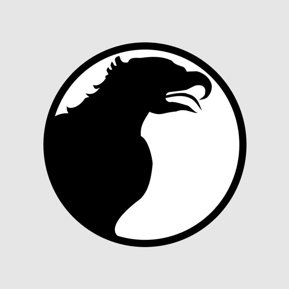 eagle head silhoute logo,black vector